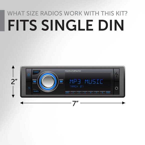 Metra WM-FJCK01 Single DIN Radio Installation Kit for Select Ford-jeep-Chrysler - Picture 2 of 4